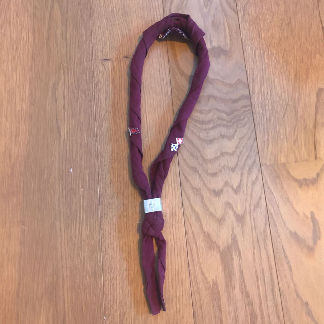 Pfadikrawatte von der Abteilung Brigade de Sauvabelin Truppen III "Rovéréaz", IV "Orzival", XV "Tsalion"